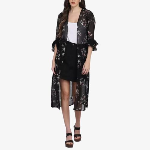 Women Flared Sleeves Shrug