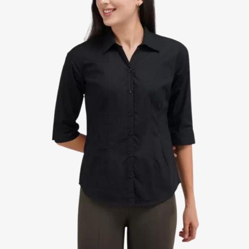 Curved Collar Formal Shirt