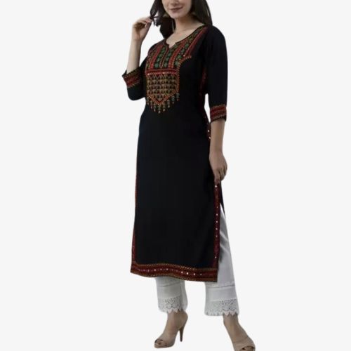 Embroidered Straight Kurta