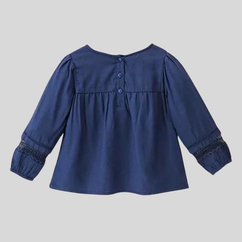 Full Sleeves Top with Smocking & Frill Details