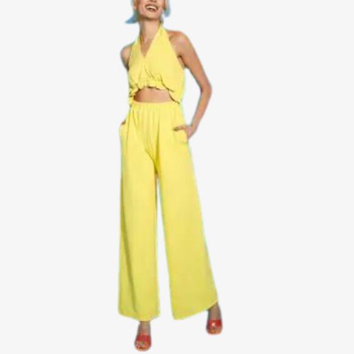 Sleeveless Solid Jumpsuit For Women