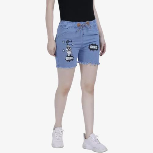 Printed Women Denim Shorts