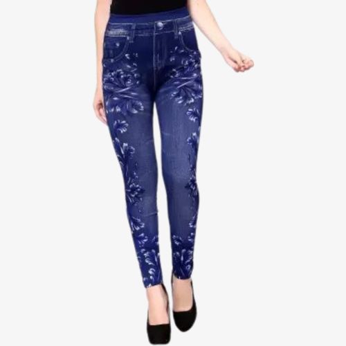 Floral Print Blue Jegging