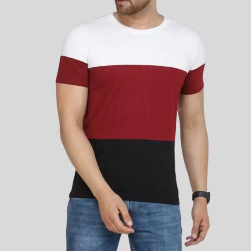 Colorblock Round Neck T-shirt