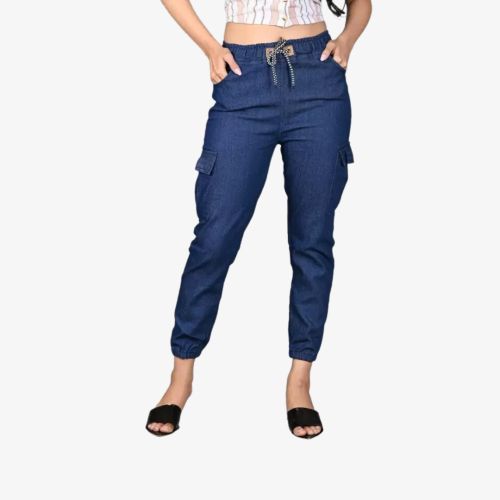 Stylish Women Denim Cargo Pant 