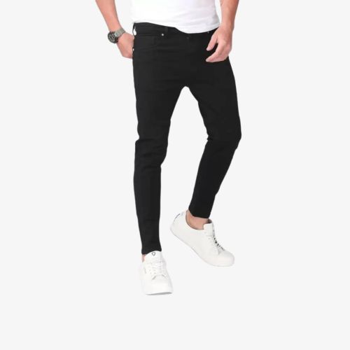 Slim Mid Rise Black Jeans