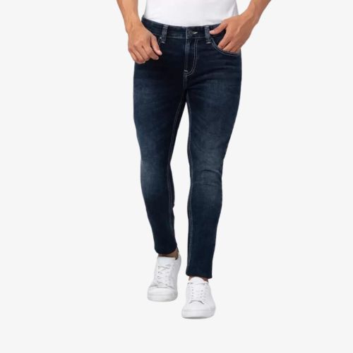 COTTON SLIM FIT TAPERED LENGTH JEANS