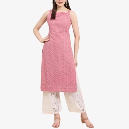 Women Chikan Embroidery Kurta