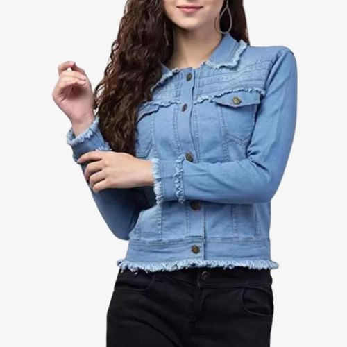 Women Washed Denim Jacket