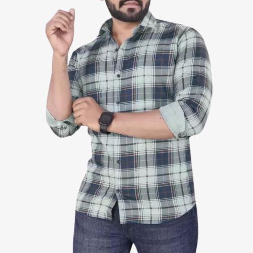 Long Sleeve Check Casual Shirt