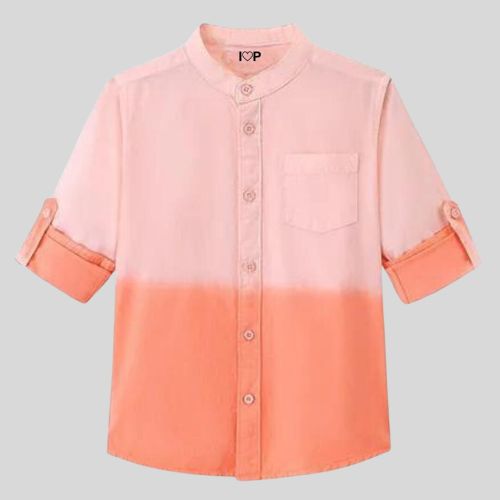 Solid Shirt with Dip Dye Effect for boys 