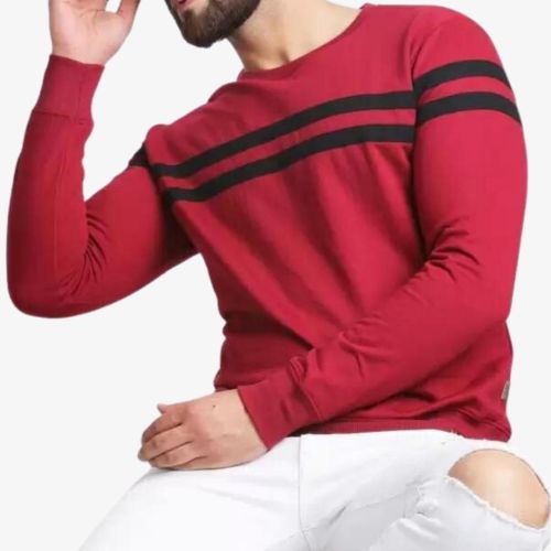 Men Full Sleeve Color Block Sweatshirt
