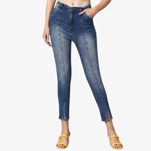 Faded Western Wear Skinny Jeans 