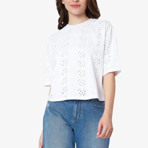 White Schiffli T-shirt