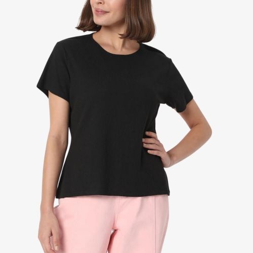 Ribbed T-shirt for Womens