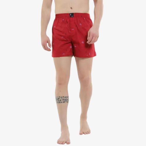 Printed Men Red Boxer Shorts