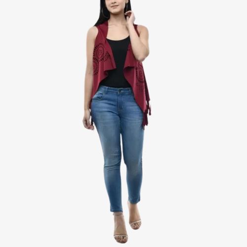 Women  Cotton Lycra Sleeveless Shrug
